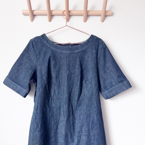 Boden Rhea Denim Midi Dress size 14L - Picture 4 of 12